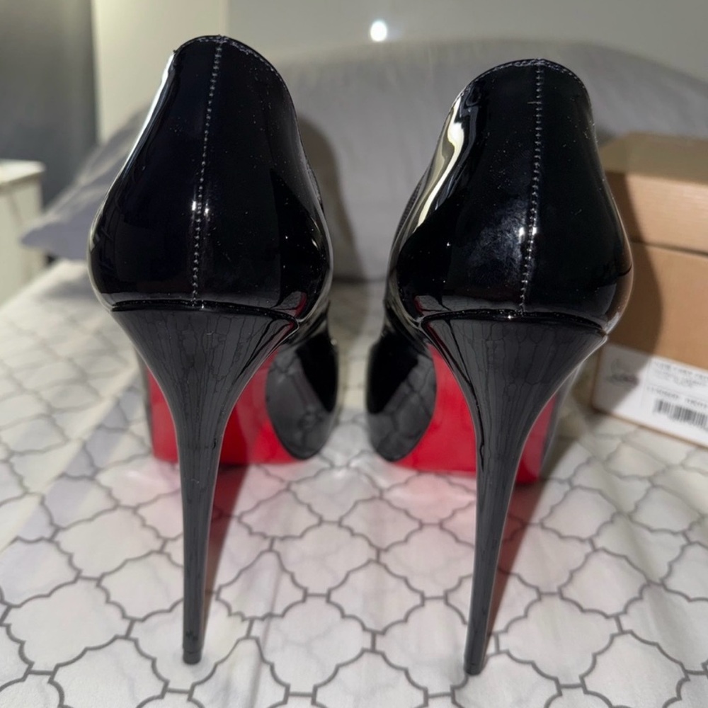 Christian Louboutin Black and Red Heels - Picture 2 of 6